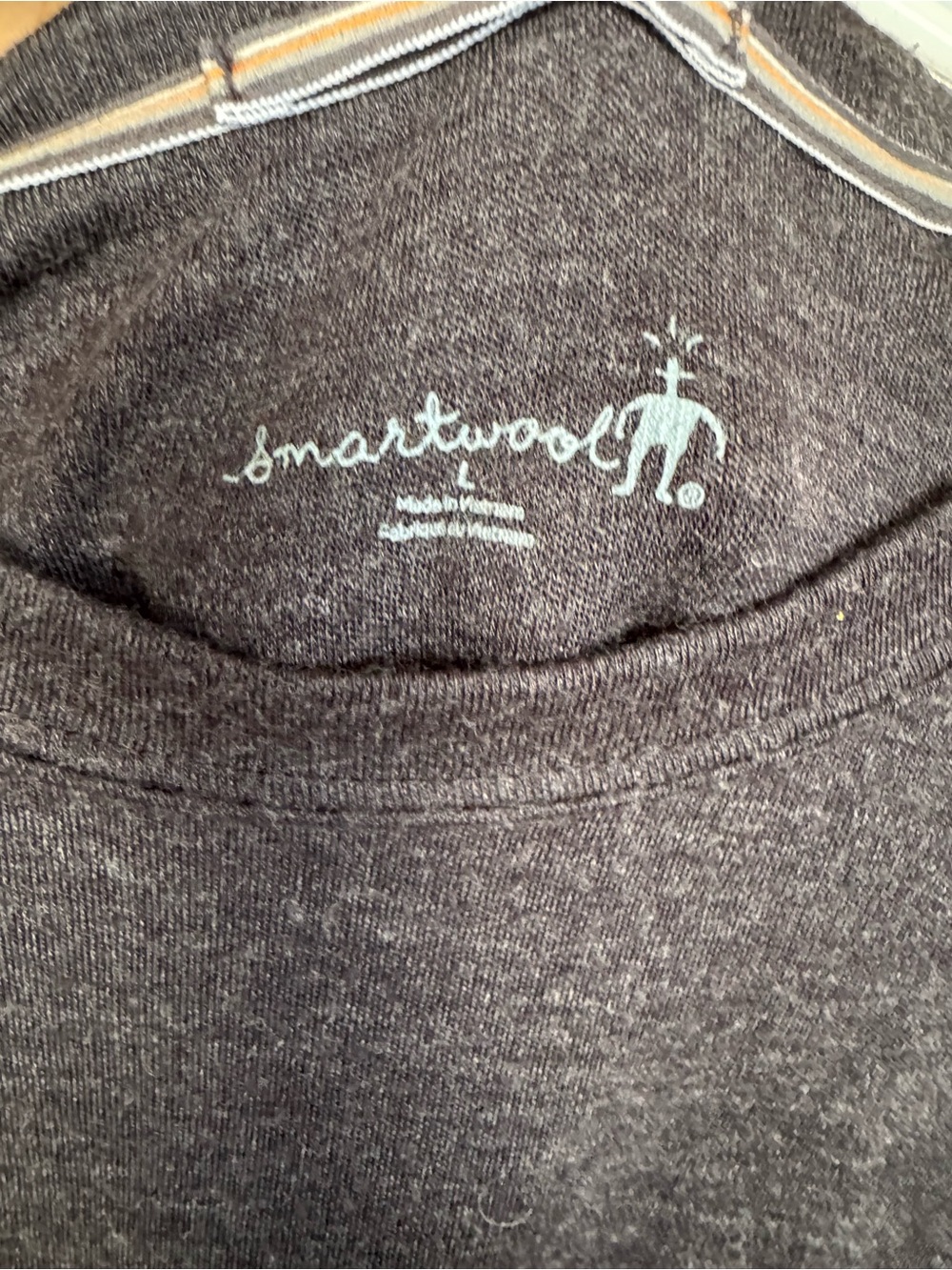 Men’s Smartwool merino wool Long Sleeve Shirt in grey size large - Picture 5 of 6